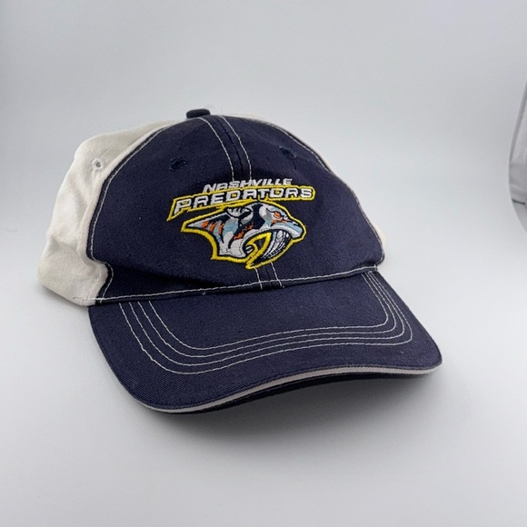 Nashville predators hockey Mountain Dew cap hat adjustable blue white Velcro - Picture 1 of 3